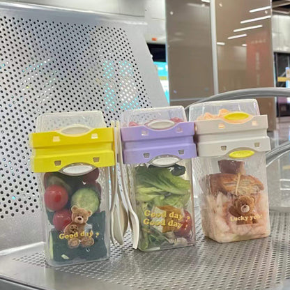 Portable Salad Cup Lunch Box Yogurt Oatmeal