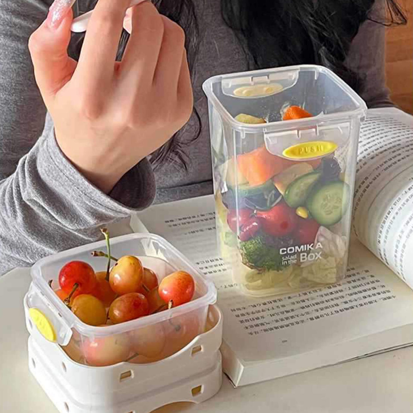 Portable Salad Cup Lunch Box Yogurt Oatmeal