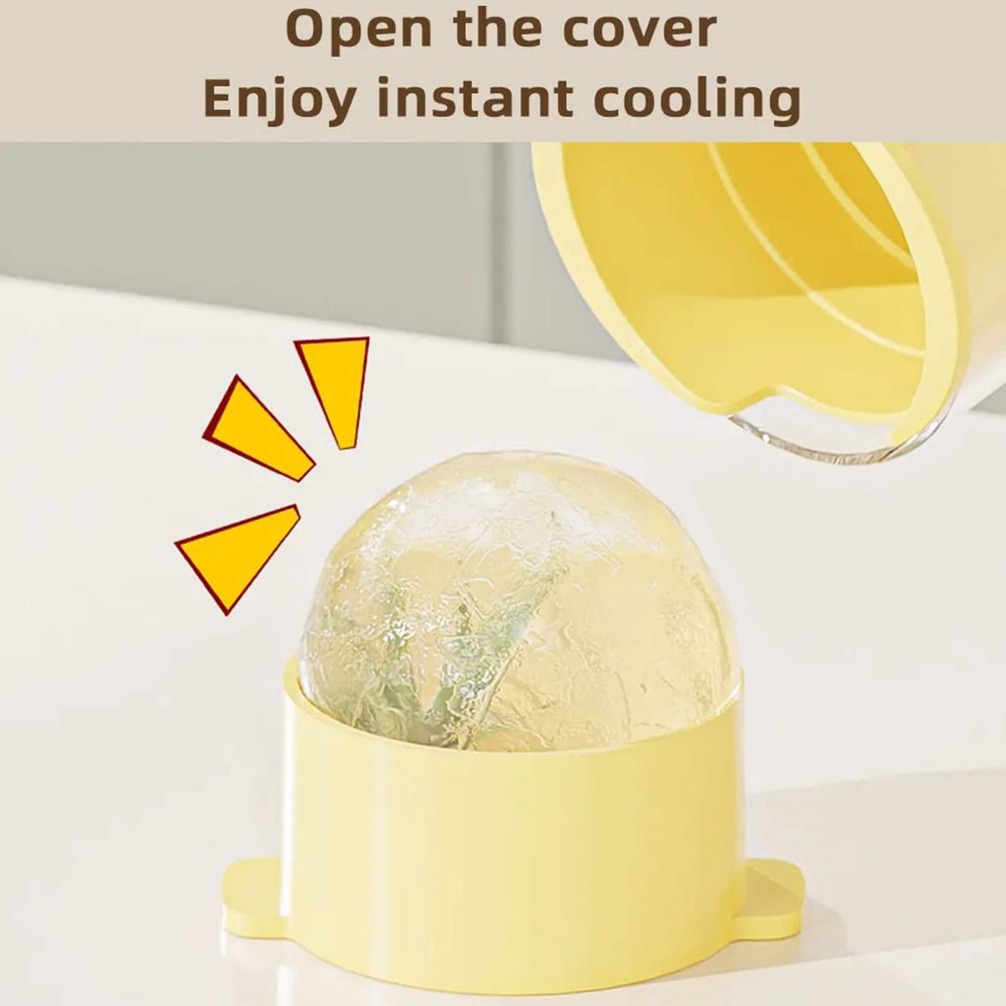 Dust-proof Ice Cube Mold with Lid for Easy Demoulding