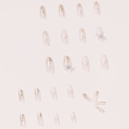 Enchanting Butterfly Fairy Almond Long Press-On Nails