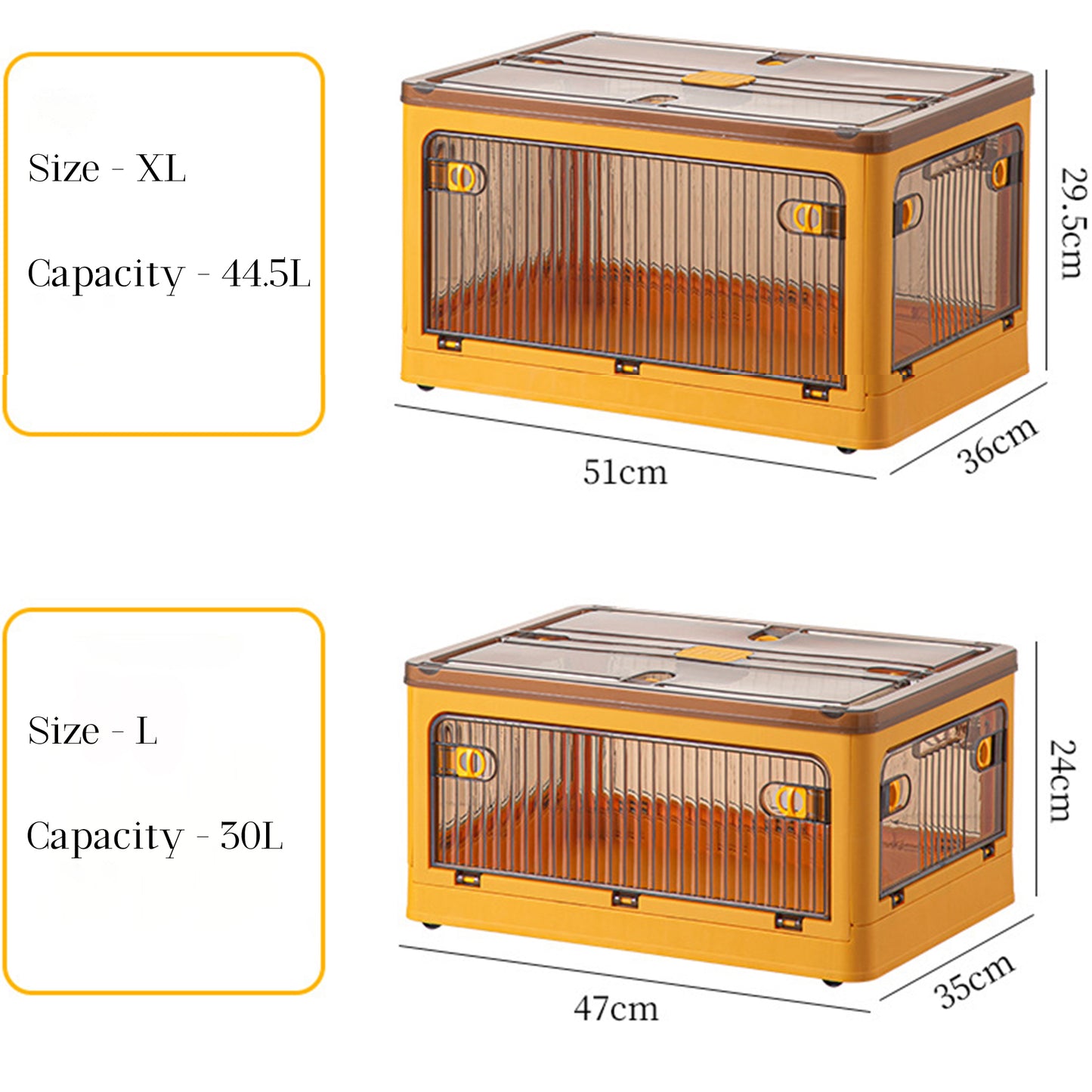 Foldable Stackable Transparent Storage Box