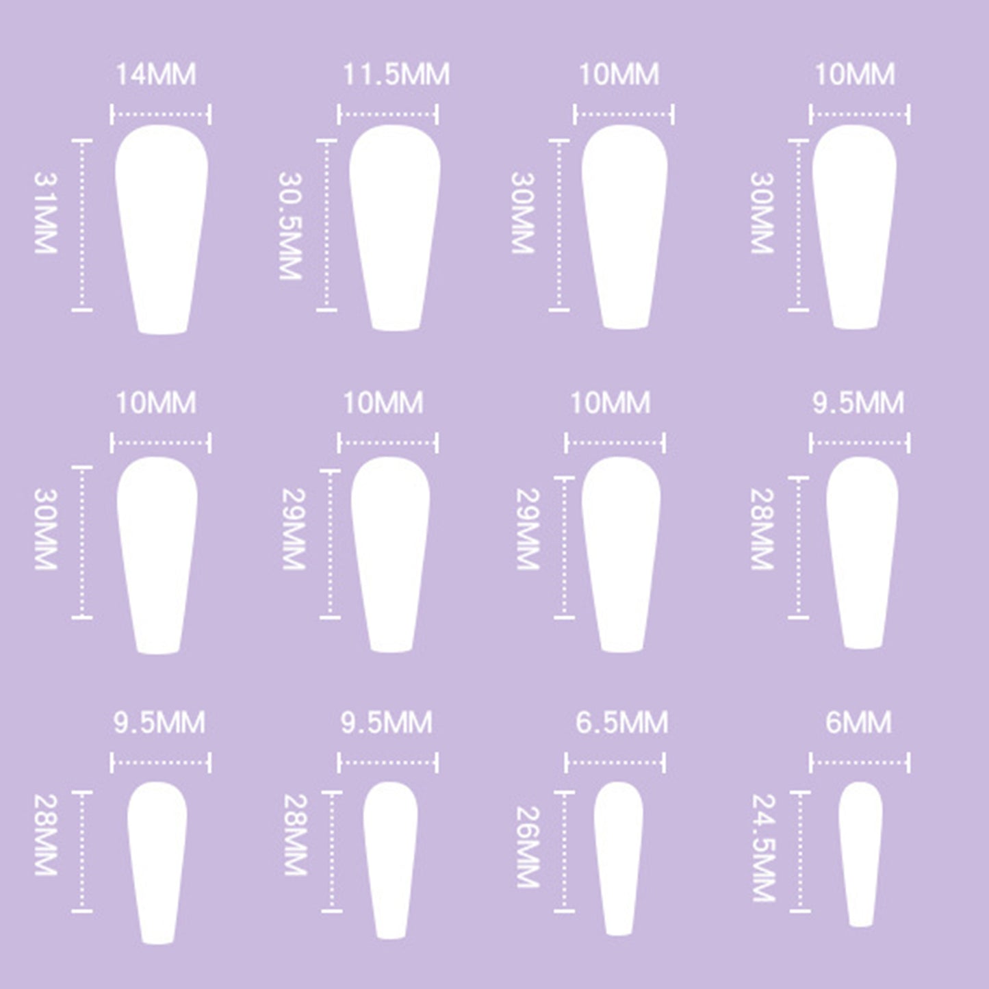 French Black Long Ballerina Press-on Nails