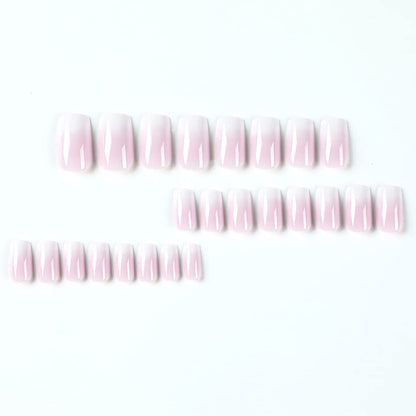 French-Style Medium Square Press-On Nails