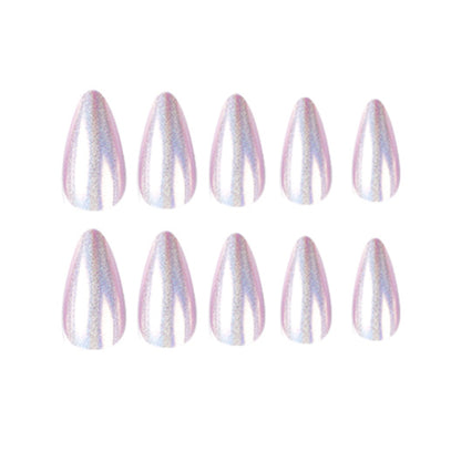 Glittering Medium Almond Press-on Nails
