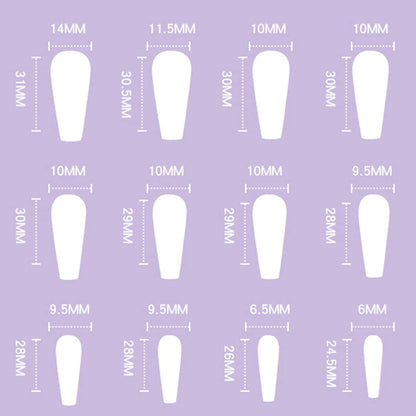 Glossy Green Long Ballerina Press on Nails