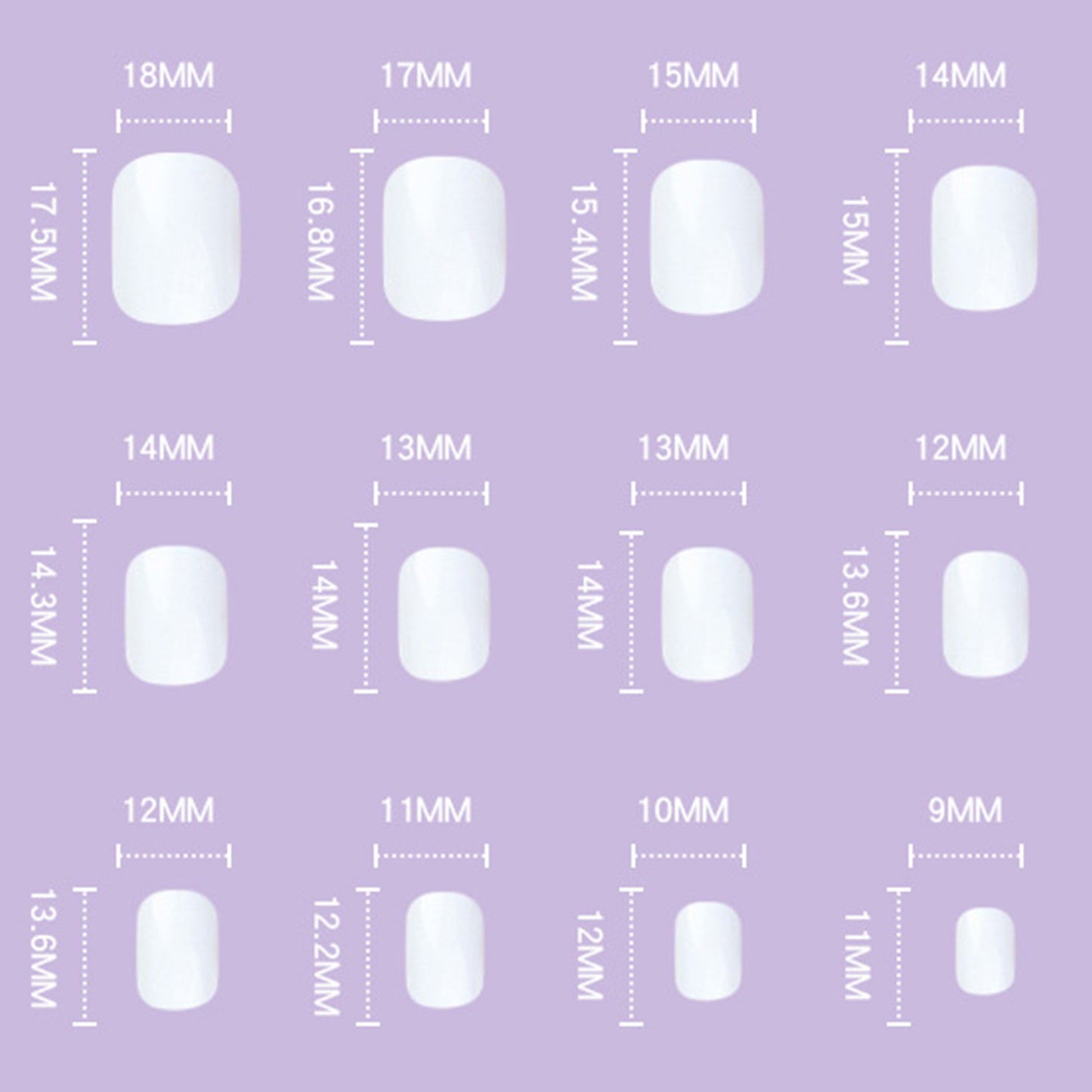 Trendy Glossy Red Ombre Short Square Press-on Nails