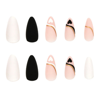 Heart Almond Medium Press-on Nails