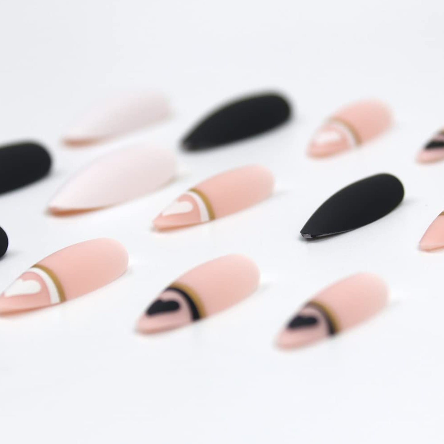 Heart Almond Medium Press-on Nails