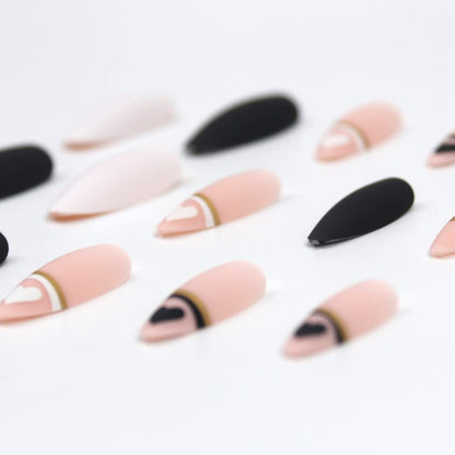 Heart Almond Medium Press-on Nails