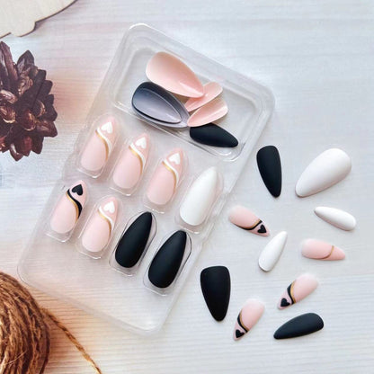 Heart Almond Medium Press-on Nails