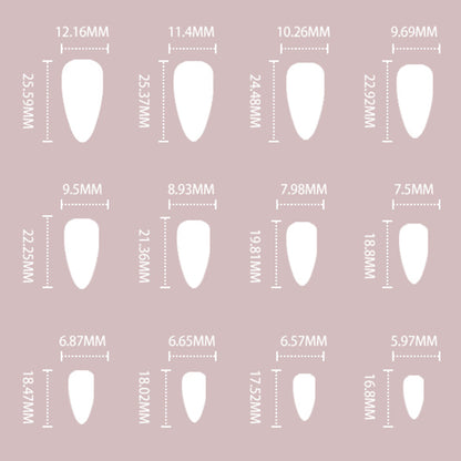 Heart Almond Medium Press-on Nails