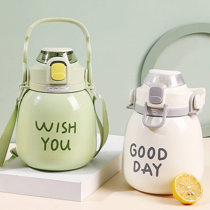 Large Capacity Insulated Cup Leak-Proof Drinkware