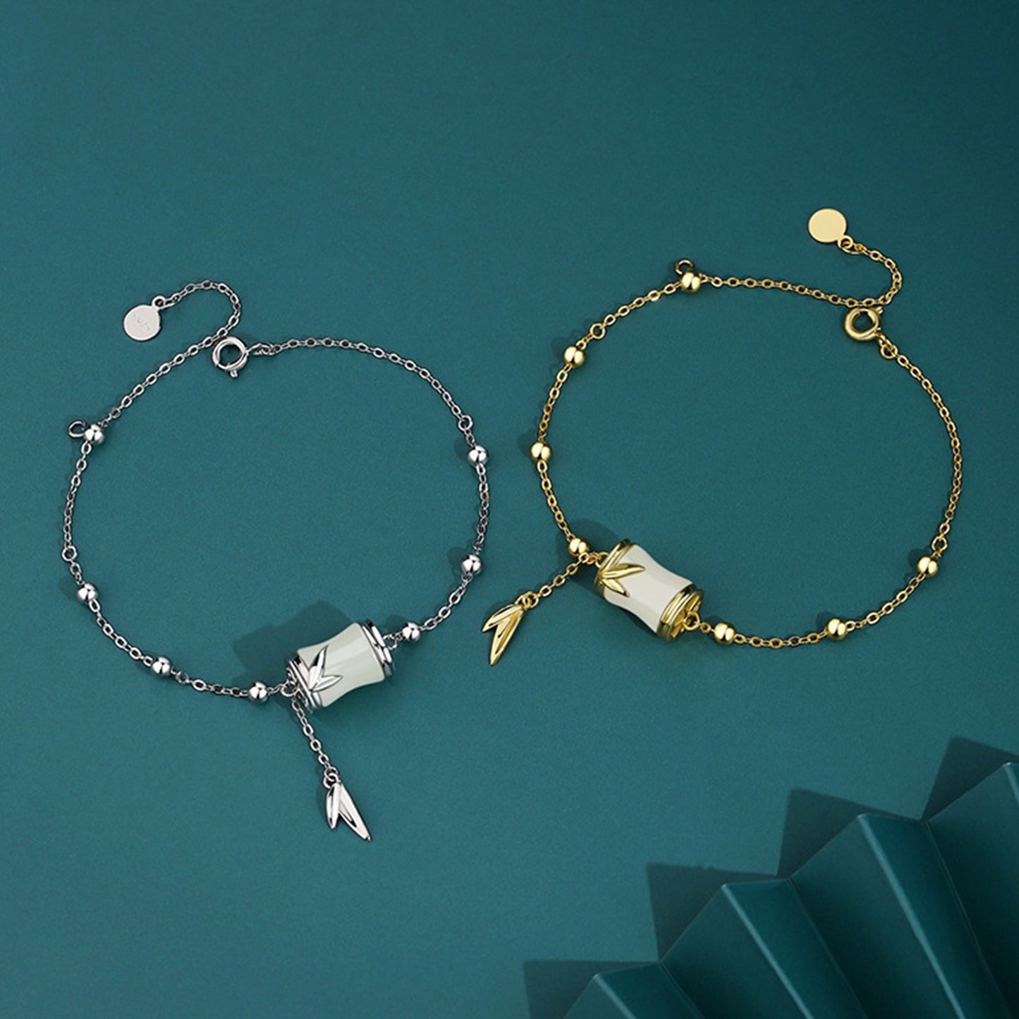 Jade Bamboo Knots Jewelry Set Natural Hetian Jade