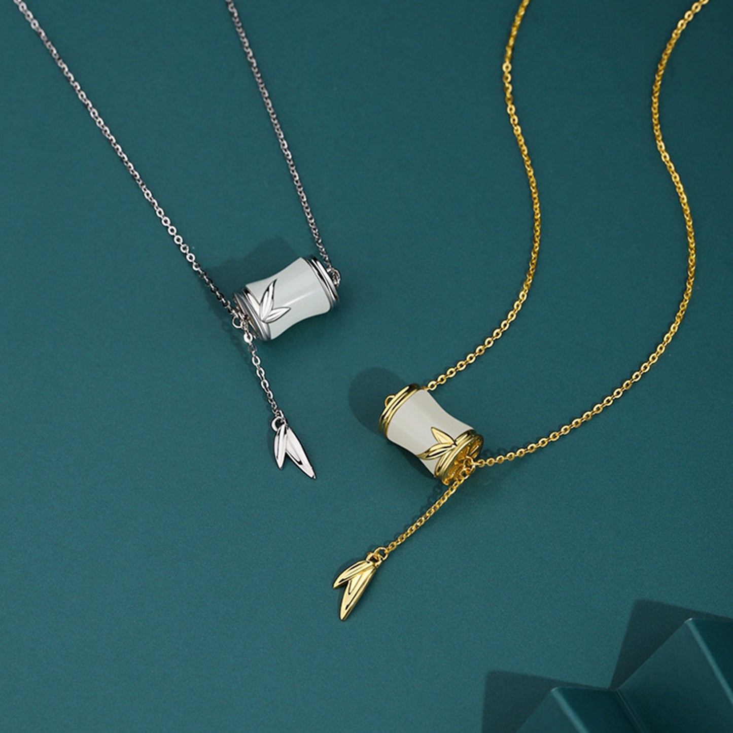 Jade Bamboo Knots Jewelry Set Natural Hetian Jade