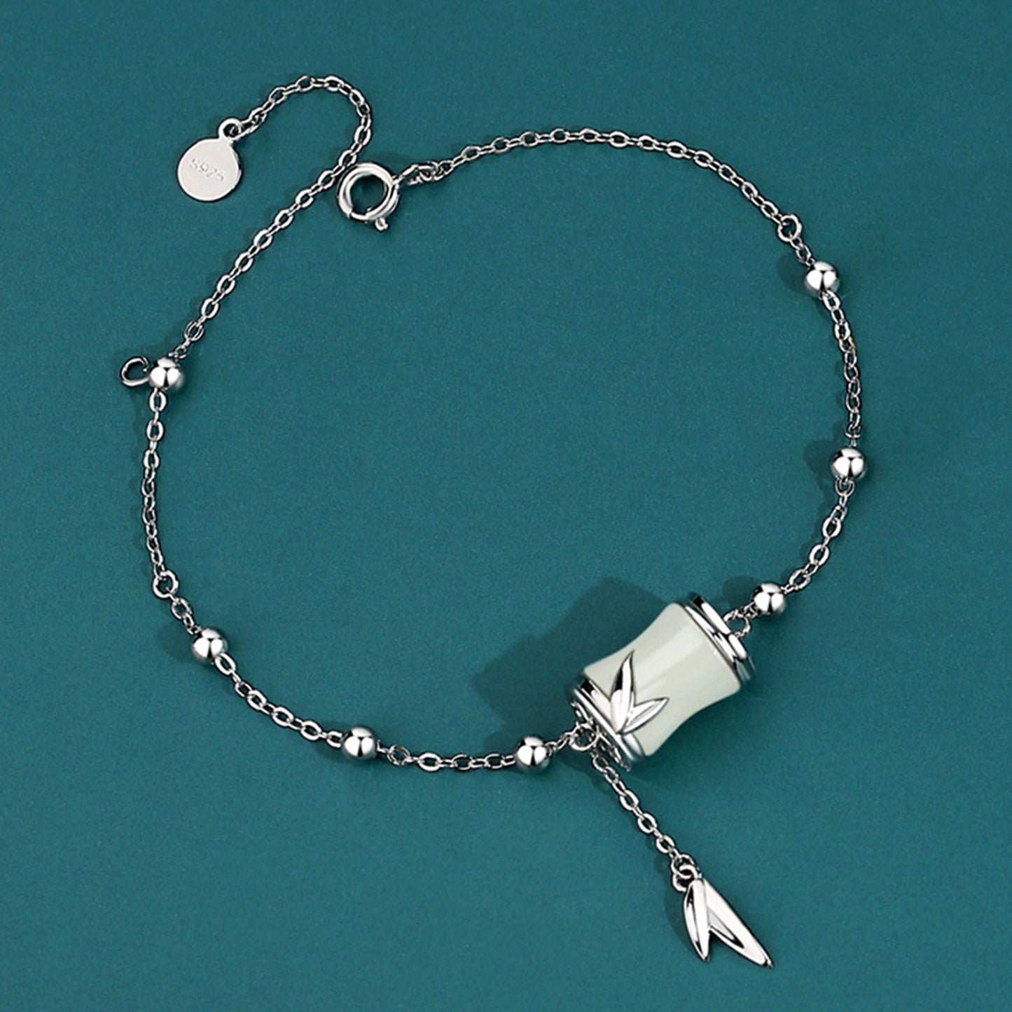 Jade Bamboo Knots Jewelry Set Natural Hetian Jade