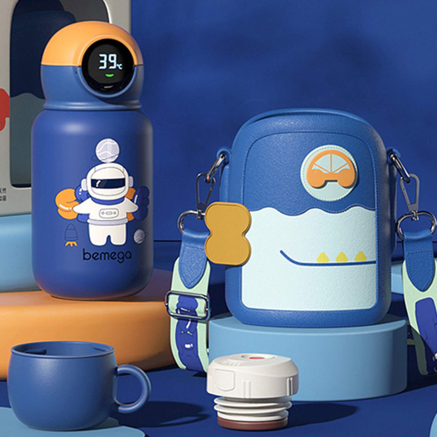 Leakproof Cartoon Prints Pure Titanium Thermos