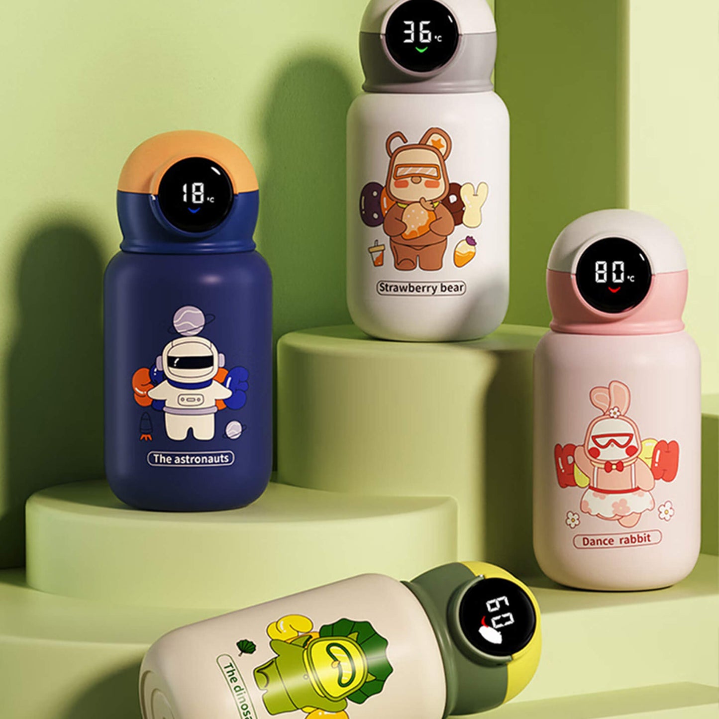 Leakproof Cartoon Prints Pure Titanium Thermos