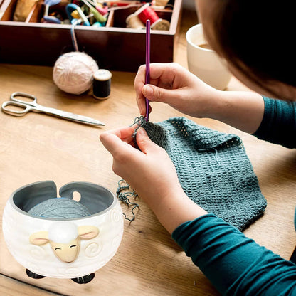 Little Lamb Ceramic Yarn Ball Storage Bowl