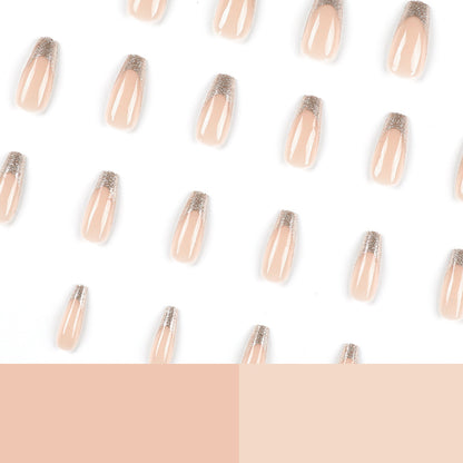 Sparkling Long Coffin Press-On Nails