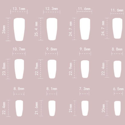 Sparkling Long Coffin Press-On Nails