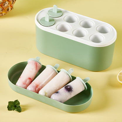 Multi-Hole  Silicon Popsicle 8 Grid Mold Set