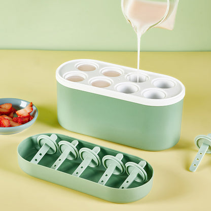 Multi-Hole  Silicon Popsicle 8 Grid Mold Set