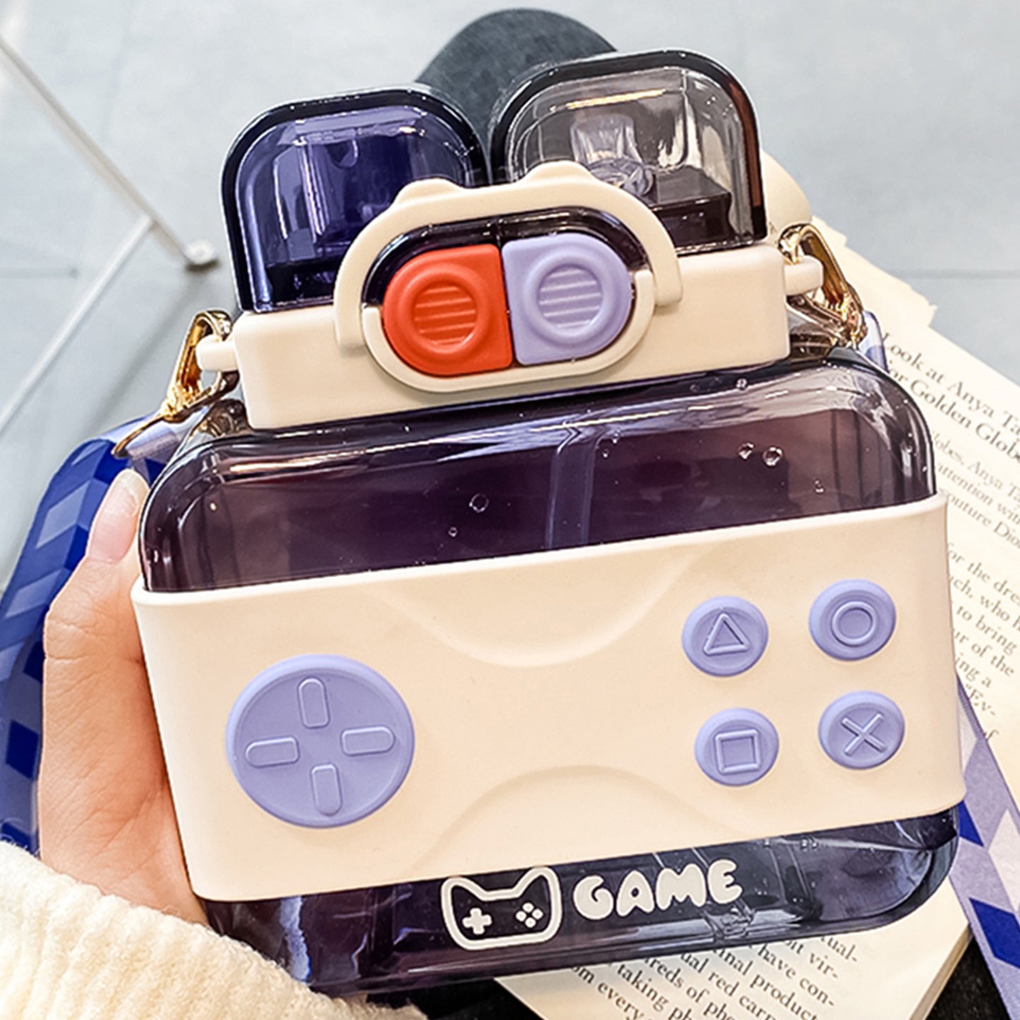 Nintendo Console Game Water Bottle Double Drinking