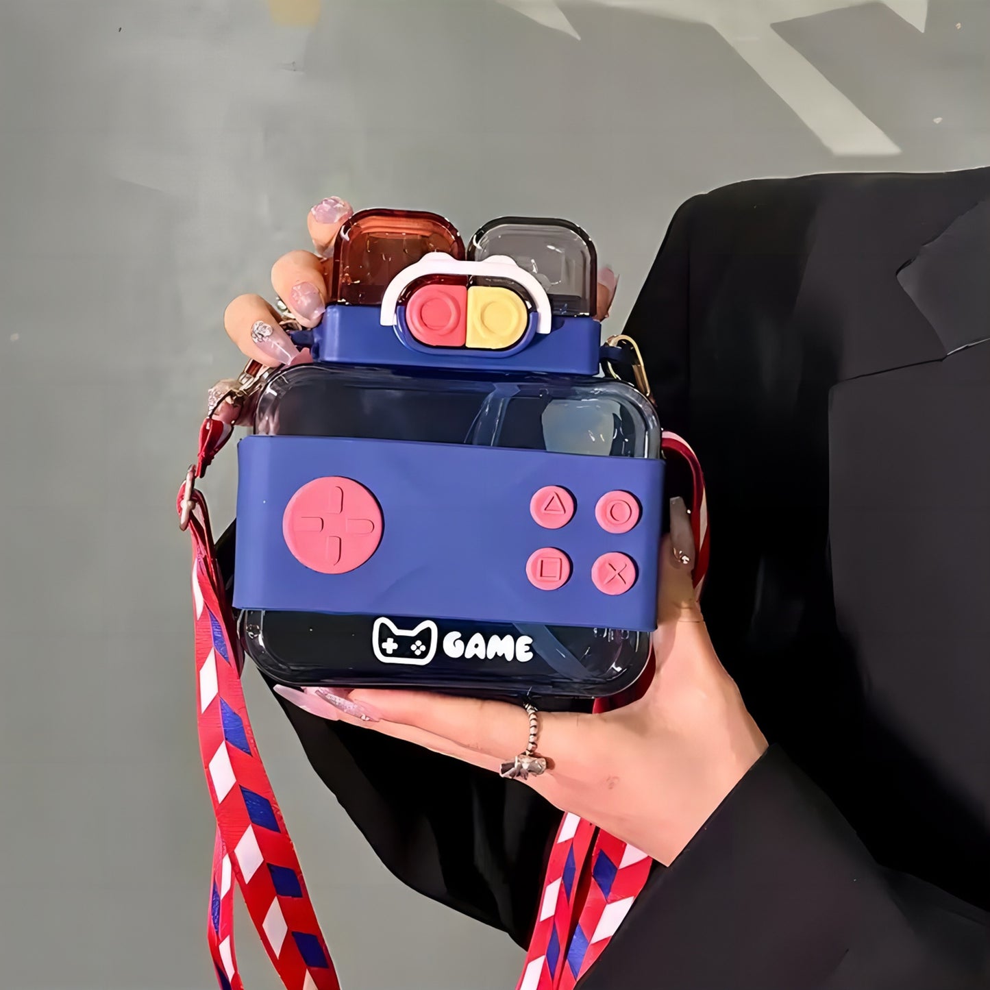 Nintendo Console Game Water Bottle Double Drinking