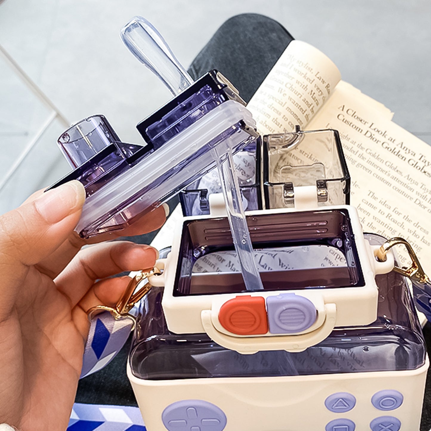 Nintendo Console Game Water Bottle Double Drinking