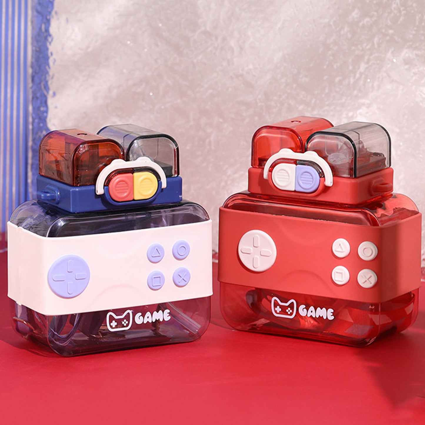 Nintendo Console Game Water Bottle Double Drinking