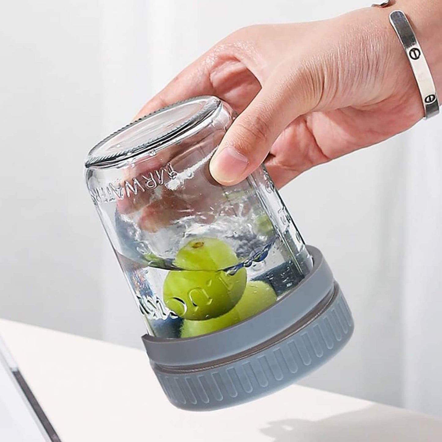 Overnight Airtight Oats Cup Glass with Lid And Spoon