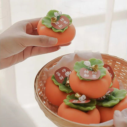 Persimmon Shaped Aromatherapy Candle 3 Pcs