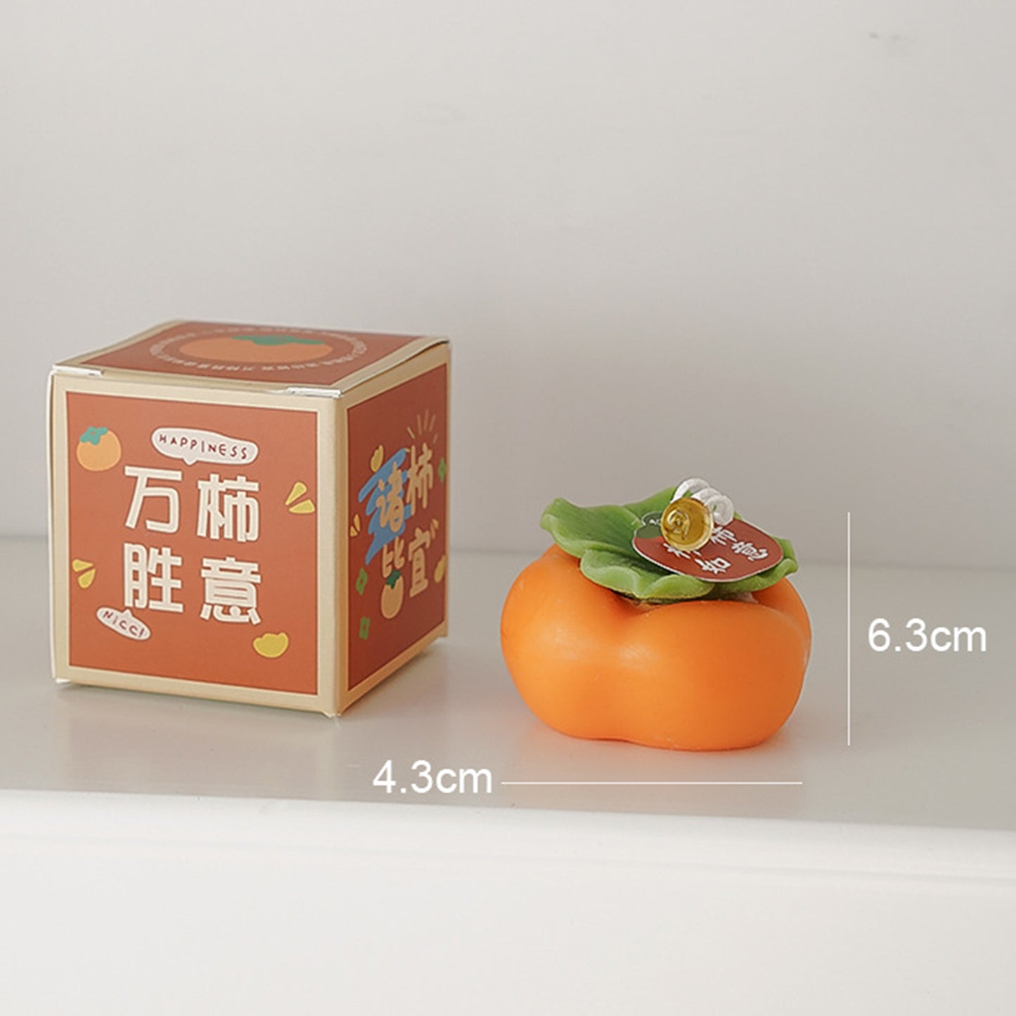 Persimmon Shaped Aromatherapy Candle 3 Pcs