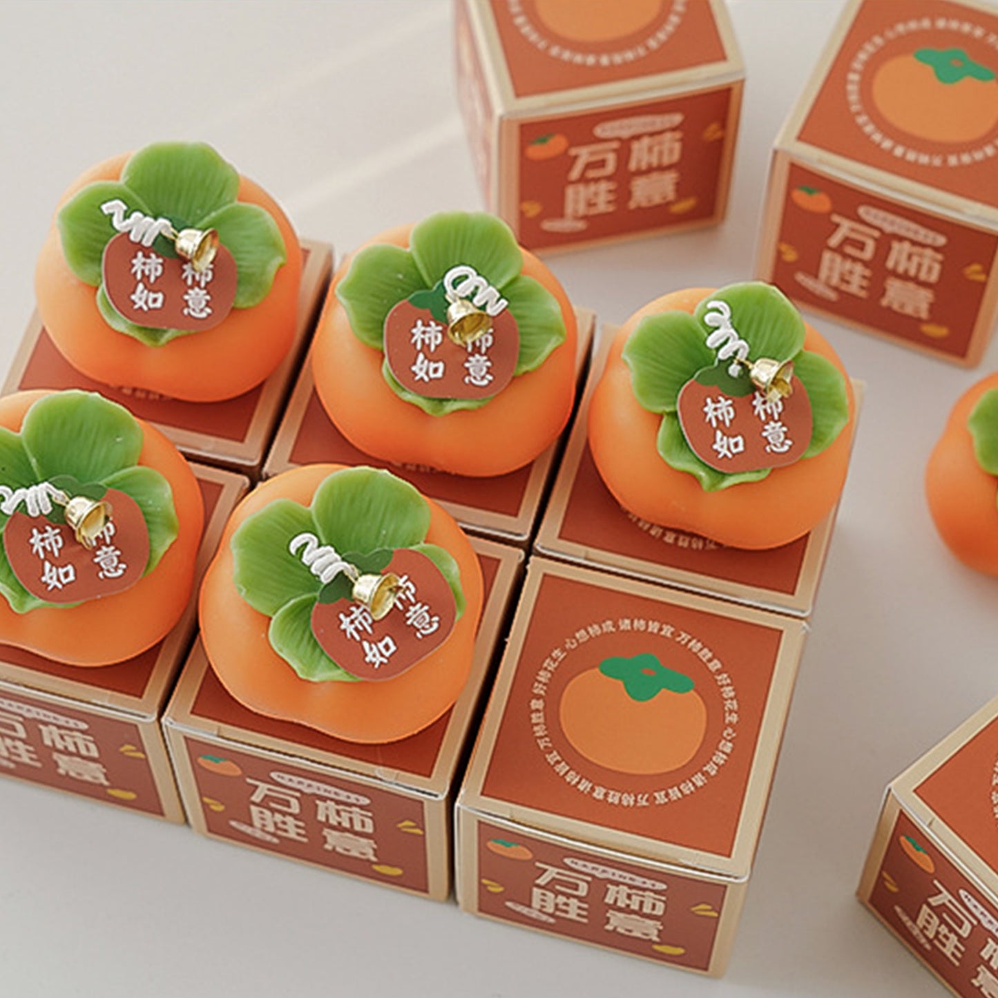 Persimmon Shaped Aromatherapy Candle 3 Pcs