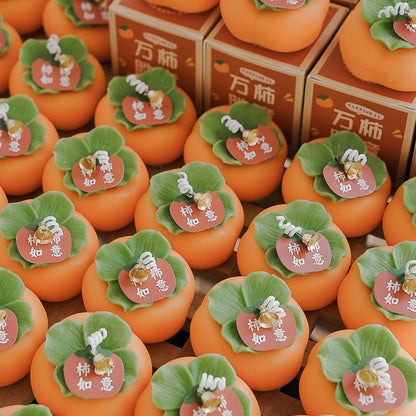 Persimmon Shaped Aromatherapy Candle 3 Pcs