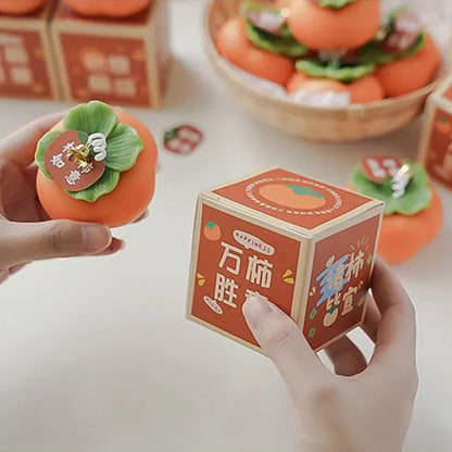 Persimmon Shaped Aromatherapy Candle 3 Pcs