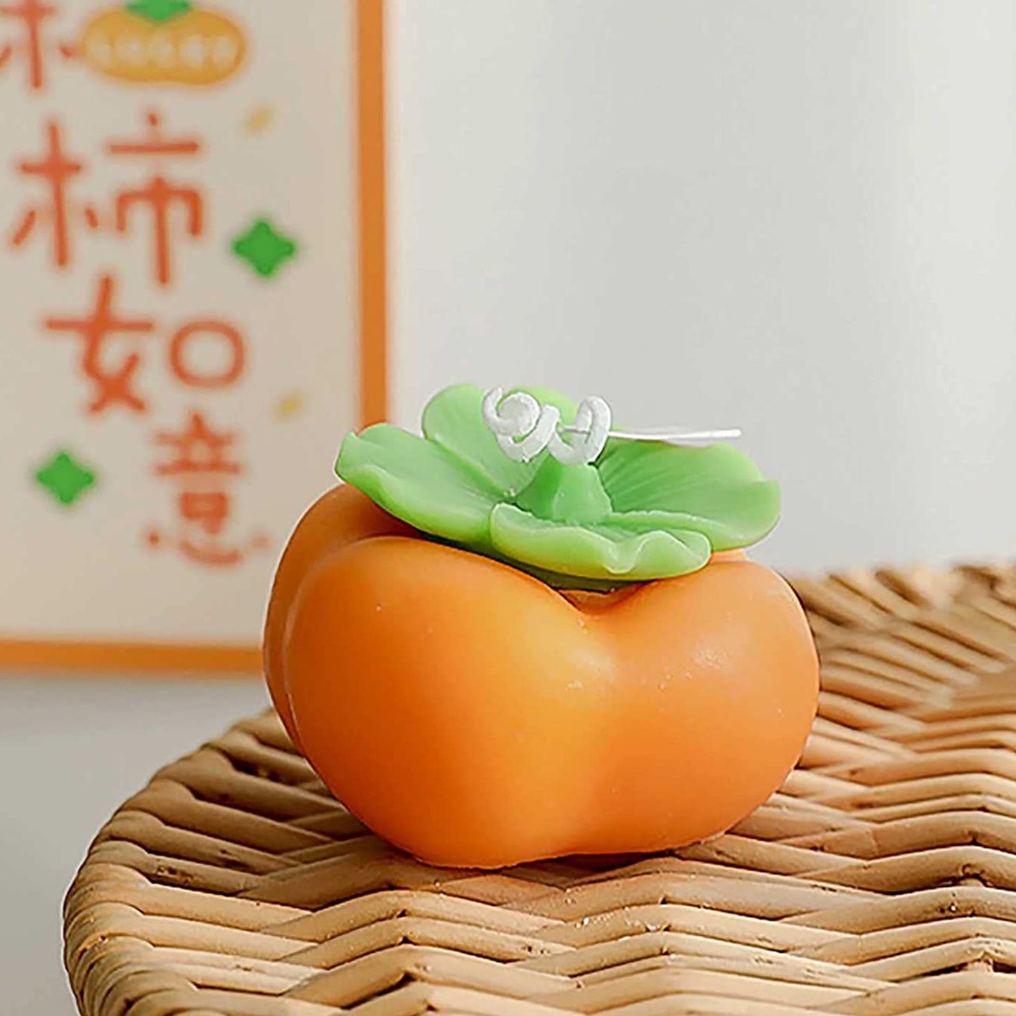 Persimmon Shaped Aromatherapy Candle 3 Pcs