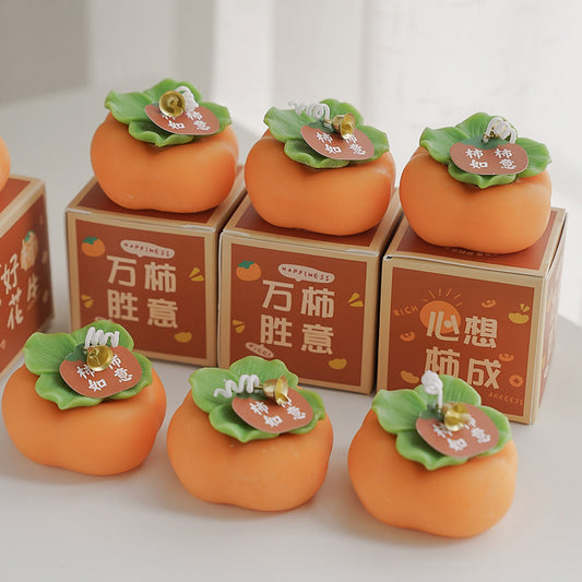 Persimmon Shaped Aromatherapy Candle 3 Pcs