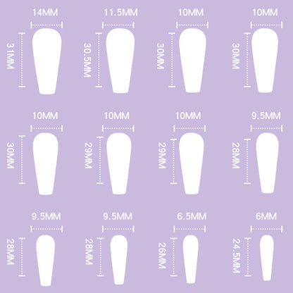 Cute Pink Cow Pattern Long Ballerina Press-on Nails