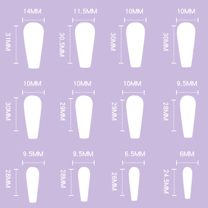 Vibrant Rainbow Cloud Long Ballerina Press-on Nails