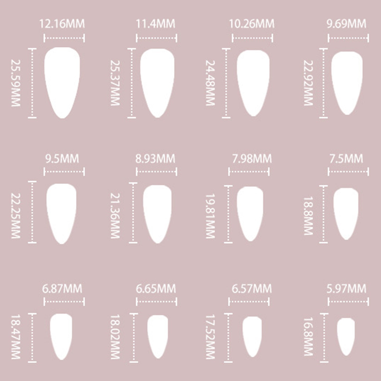 Rainbow Swirls Medium Almond Press-on Nails