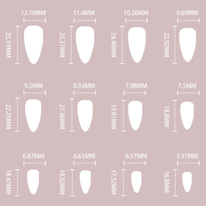 Rainbow Swirls Medium Almond Press-on Nails