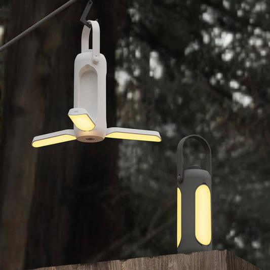  Rechargeable LED Camping Lantern - 3 Lighting Modes, 720 Lumen. This image showcases a compact and portable camping lantern designed for outdoor use. 