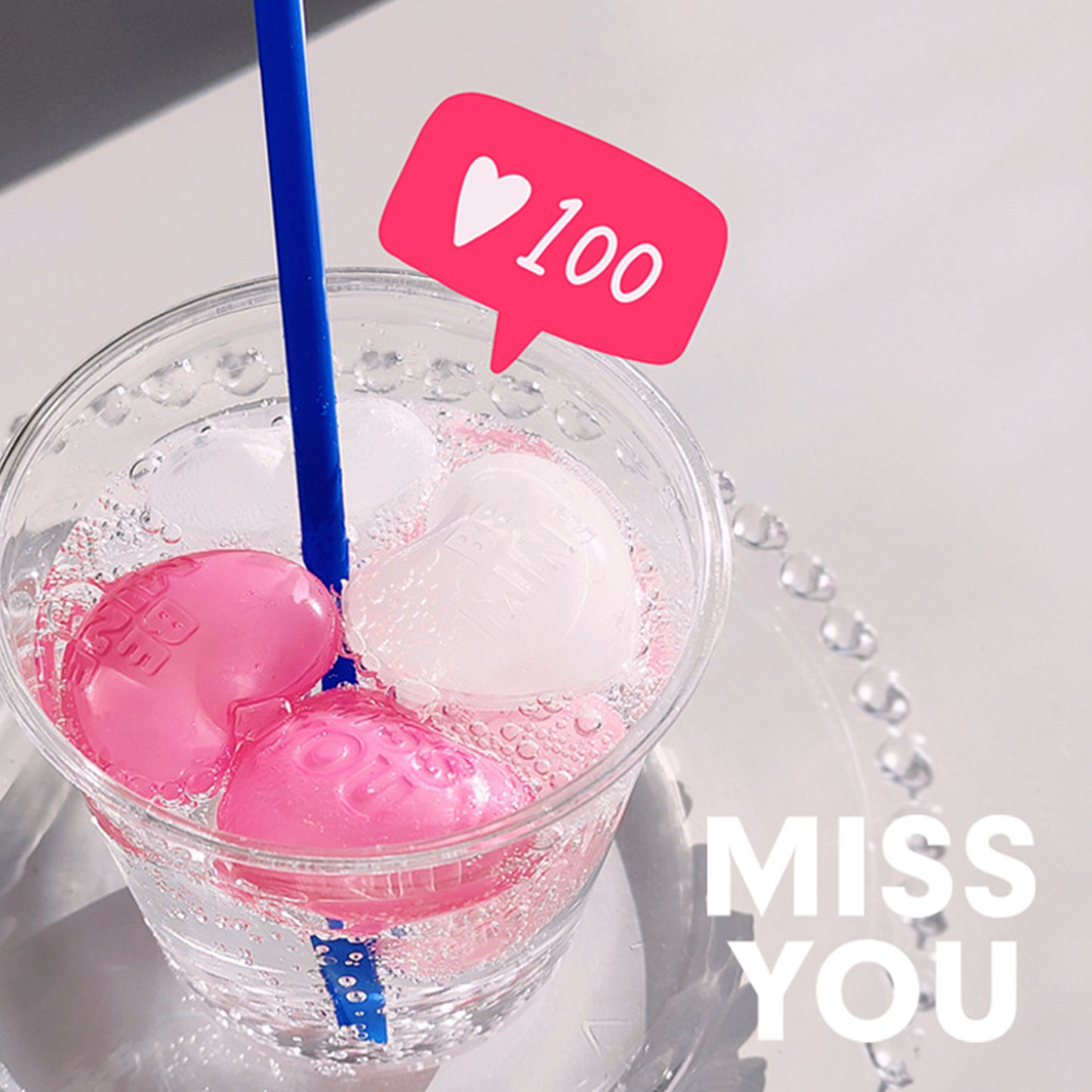 Reusable Fast Freezing Ice Cube Love Heart