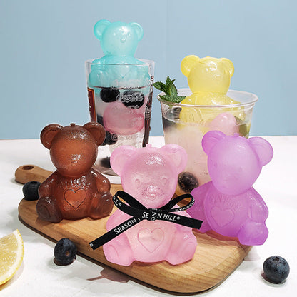 Reusable Fast Freezing Ice Cube Plastic Bear Ice Mold