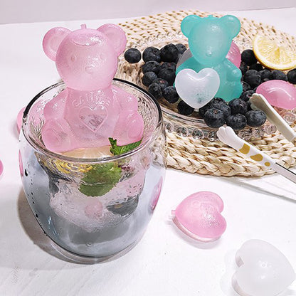 Reusable Fast Freezing Ice Cube Plastic Bear Ice Mold