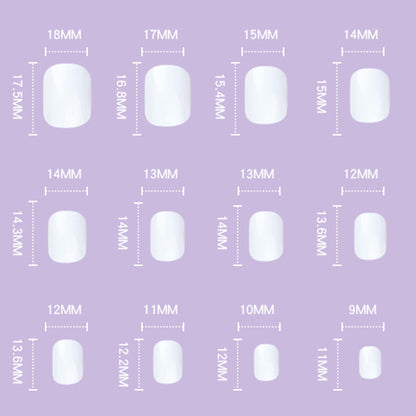 Nude Peach Sweet Heart Short Square Press-on Nails