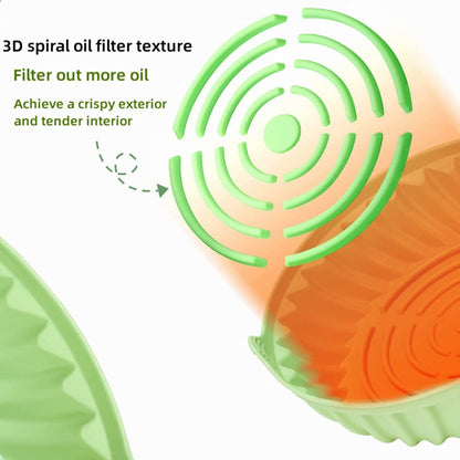 Dual-Handle Silicone Pot Air Fryers Tray