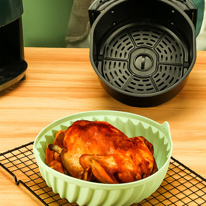 Dual-Handle Silicone Pot Air Fryers Tray