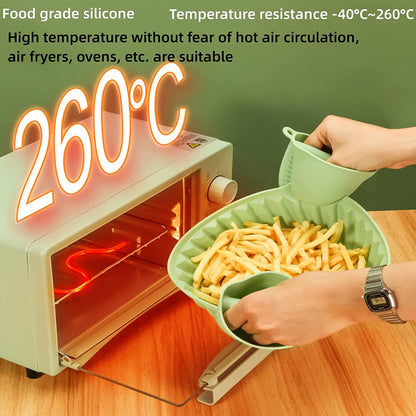 Dual-Handle Silicone Pot Air Fryers Tray